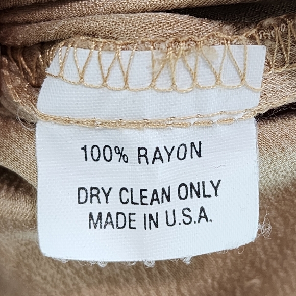 Tiar Bellomo Women's Vintage 100% Rayon Button Front Dress - M - Picture 7 of 7